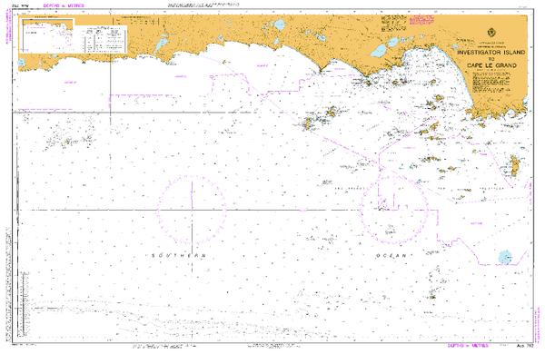 AUS 762 - Investigator Island to Cape Le Grand Nautical Chart