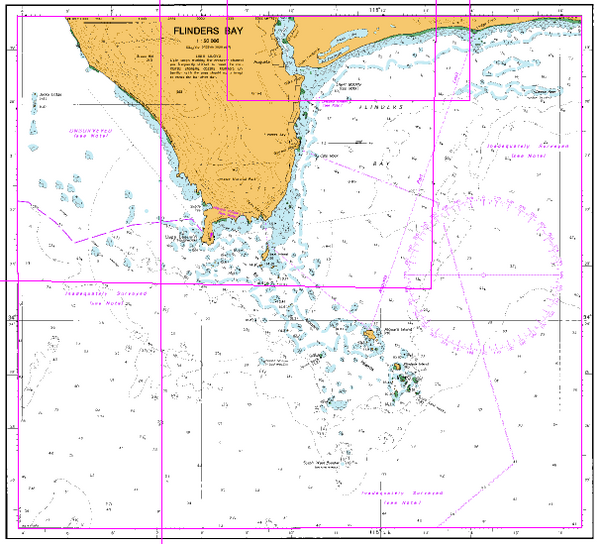 AUS 116 - West and South Coast Nautical Chart
