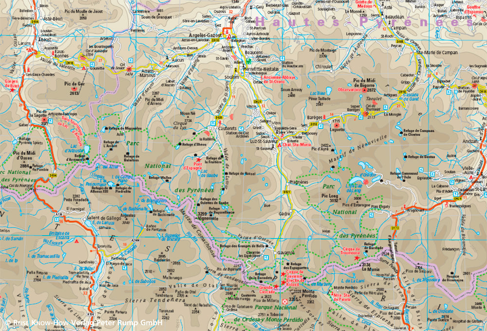 Pyrynees Map Pyrenees Folded Travel Map – Reise Know-How | Mapworld