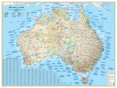 Australia 149 Gregory's Supermap 1480 x 1020mm Laminated Wall Map