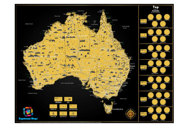 Australia Scratch Map (NEW) 810 x 610mm