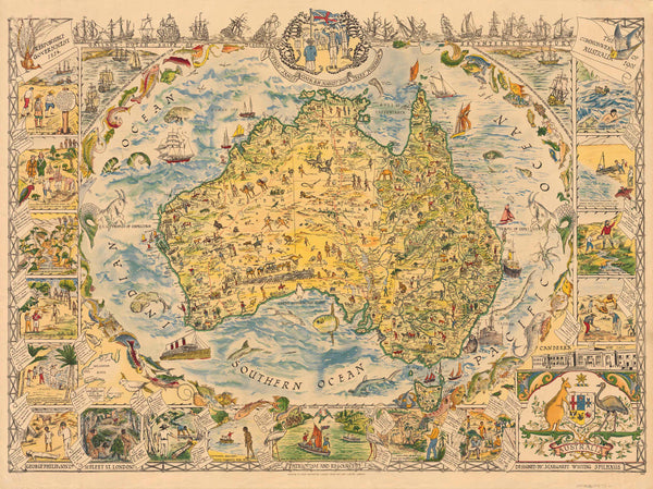 Australia Illustrated Map published 1934