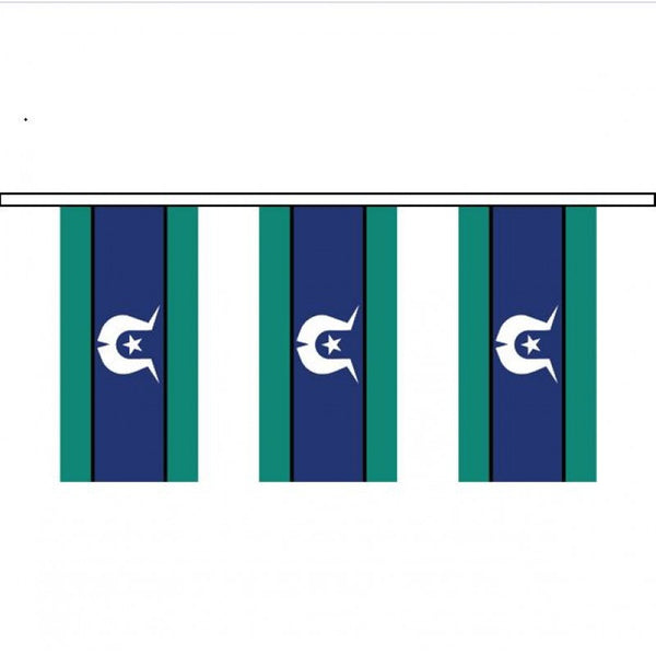 Torres Strait Islander Flag Bunting 10 meter - Plastic