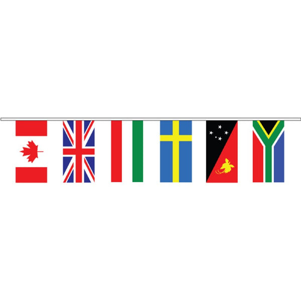 International Flag Bunting - 20 flags - Vinyl