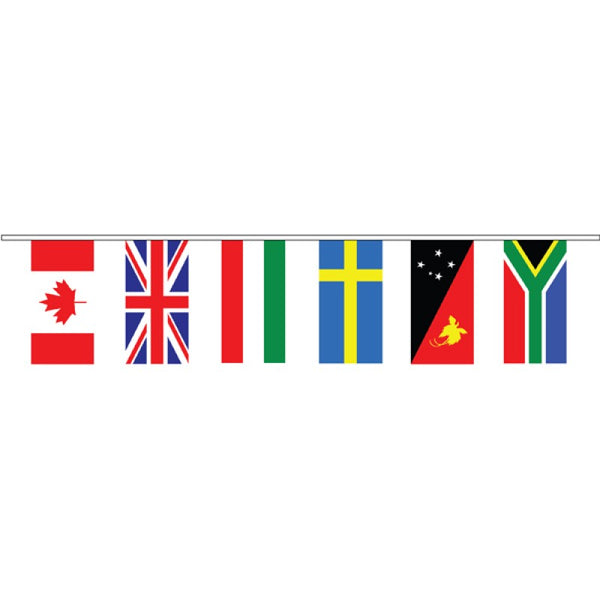 International Flag Bunting - 30 flags - Paper