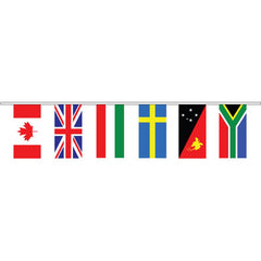 International Flag Bunting - 30 flags - Knitted Polyester