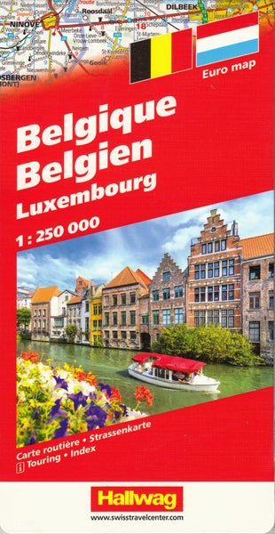 Belgium Luxembourg Hallwag Map