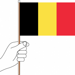 Belgium Flag Handwaver - Knitted Polyester