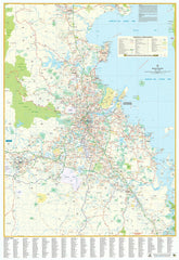 Brisbane UBD Map 1020 x 1480mm Laminated Wall Map