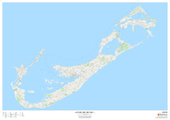 Bermuda Wall Map 1189 x 841mm