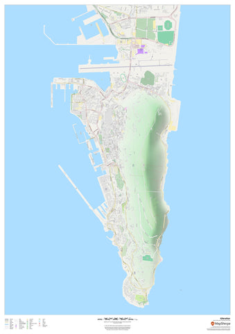Gibraltar Wall Map 841 x 1189mm