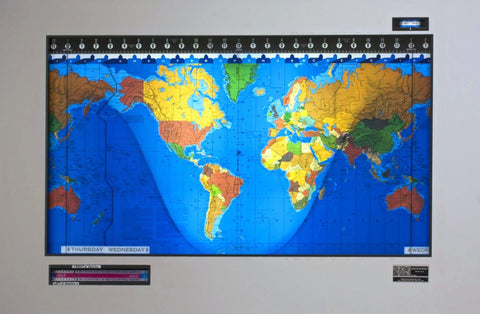 Original Kilburg Geochron Geopolitical - Brushed Stainless Steel