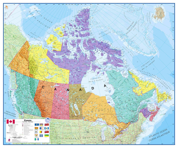 Canada Maps International Wall Map 1080 x 900mm