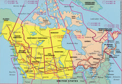 Canada West Hallwag Map