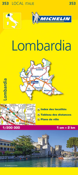 Italy Lombardy Michelin Map 353