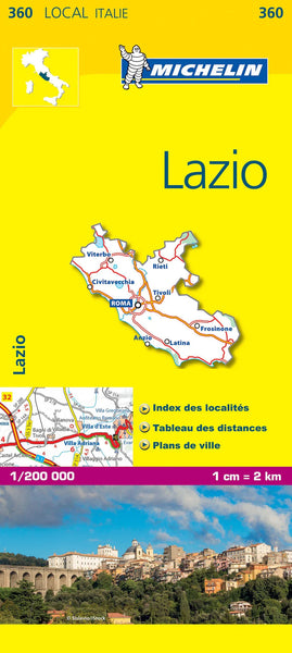 Italy Lazio Michelin Map 360