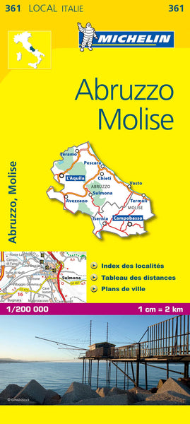 Italy Abruzzo & Molise Michelin Map 361
