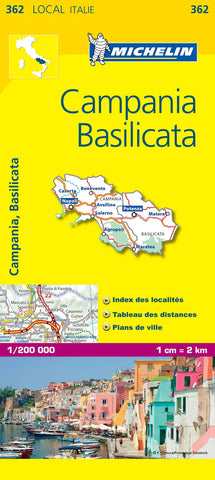 Italy Campania & Basilicata Michelin Map 362