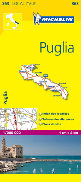 Italy Puglia Michelin Map 363