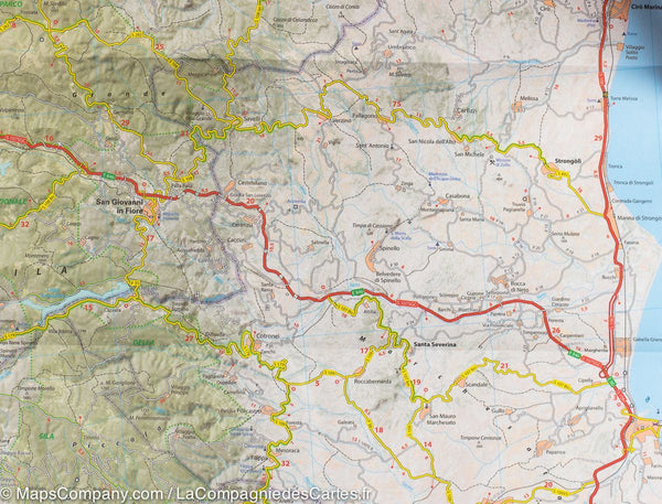 Italy Calabria Map 364 – Michelin | Mapworld
