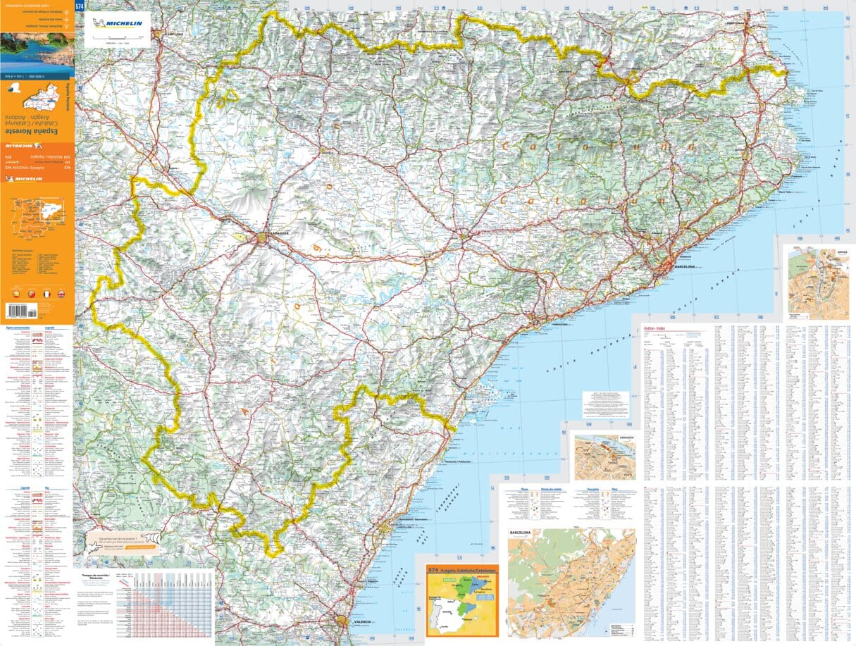 North East Spain Michelin Map, Buy Map of NE Spain | Mapworld