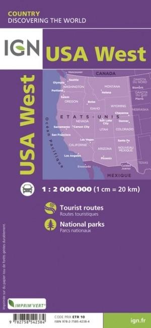 USA West Folded Map – IGN | Mapworld