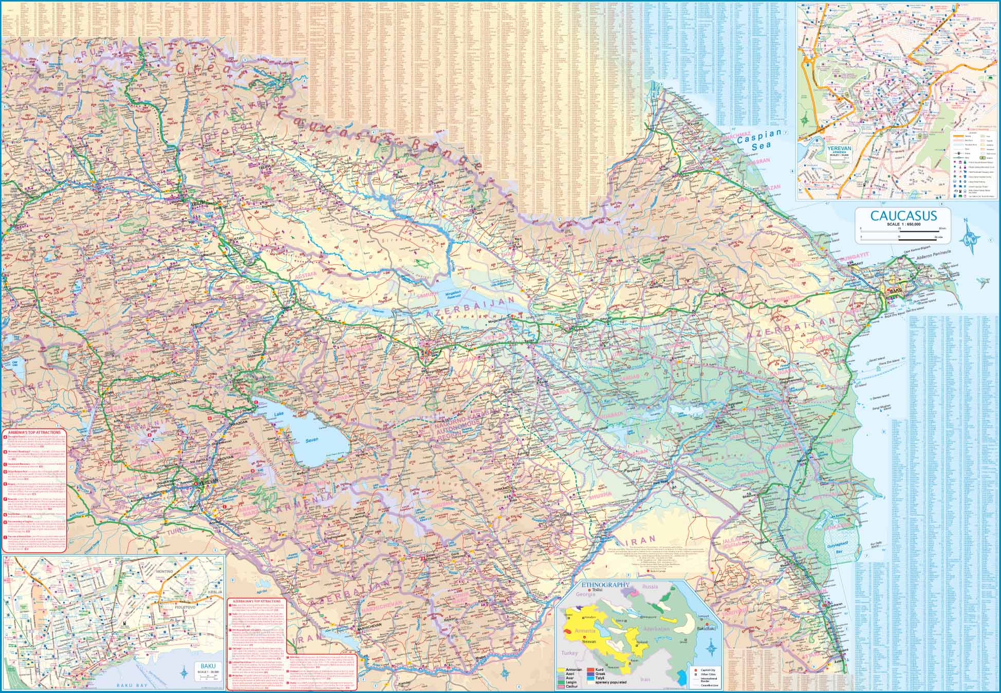 Caucasus ITMB Map, Buy Map of Caucasus - Mapworld