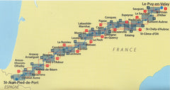 Way of St James France - Chemins de Compostelle Map Book Michelin 161