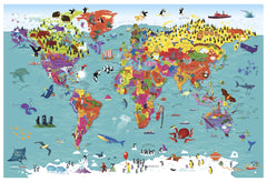Children's World Wall Map by Collins 915 x  610mm
