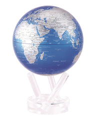 MOVA Globe Cobalt Blue and Metallic Silver - 6"