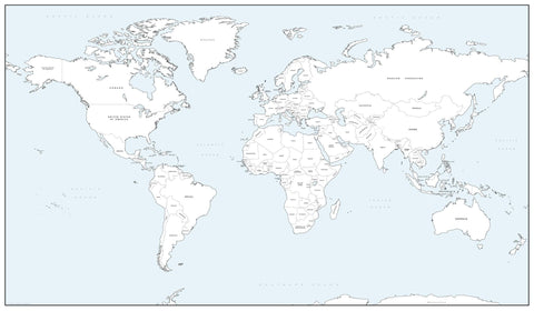 World Colouring Map 1020 x 595mm