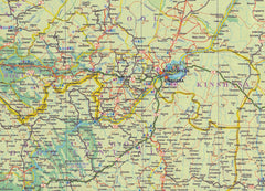 Congo, Democratic Republic of Congo & Central African Republic ITMB Map