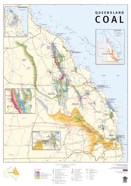 Queensland's Coal 2017 Wall Map
