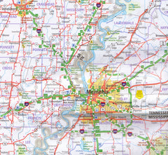 Deep South USA Hallwag Map