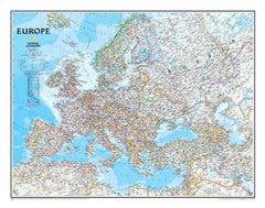 Europe National Geographic 772 x 605mm Wall Map