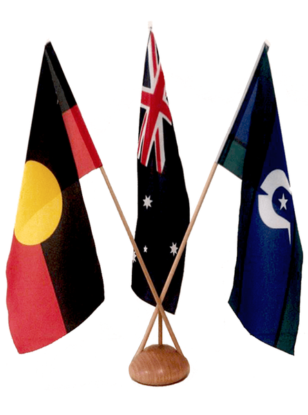 Australian / Aboriginal / TSI Desk Flag Set