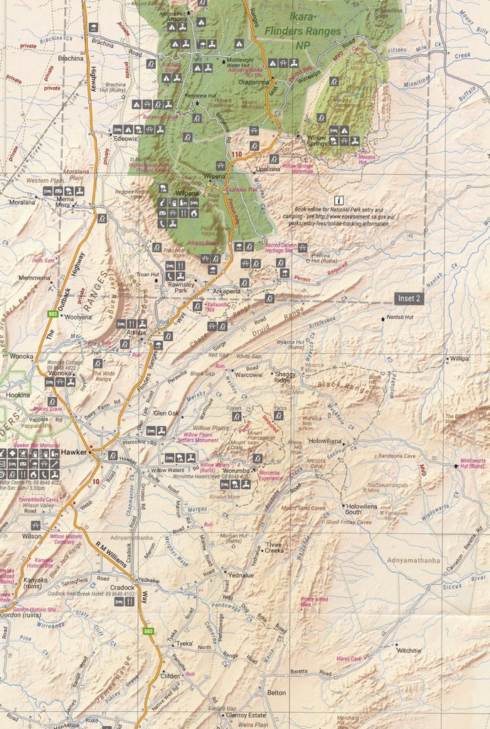 Flinders Ranges Map – Hema | Mapworld