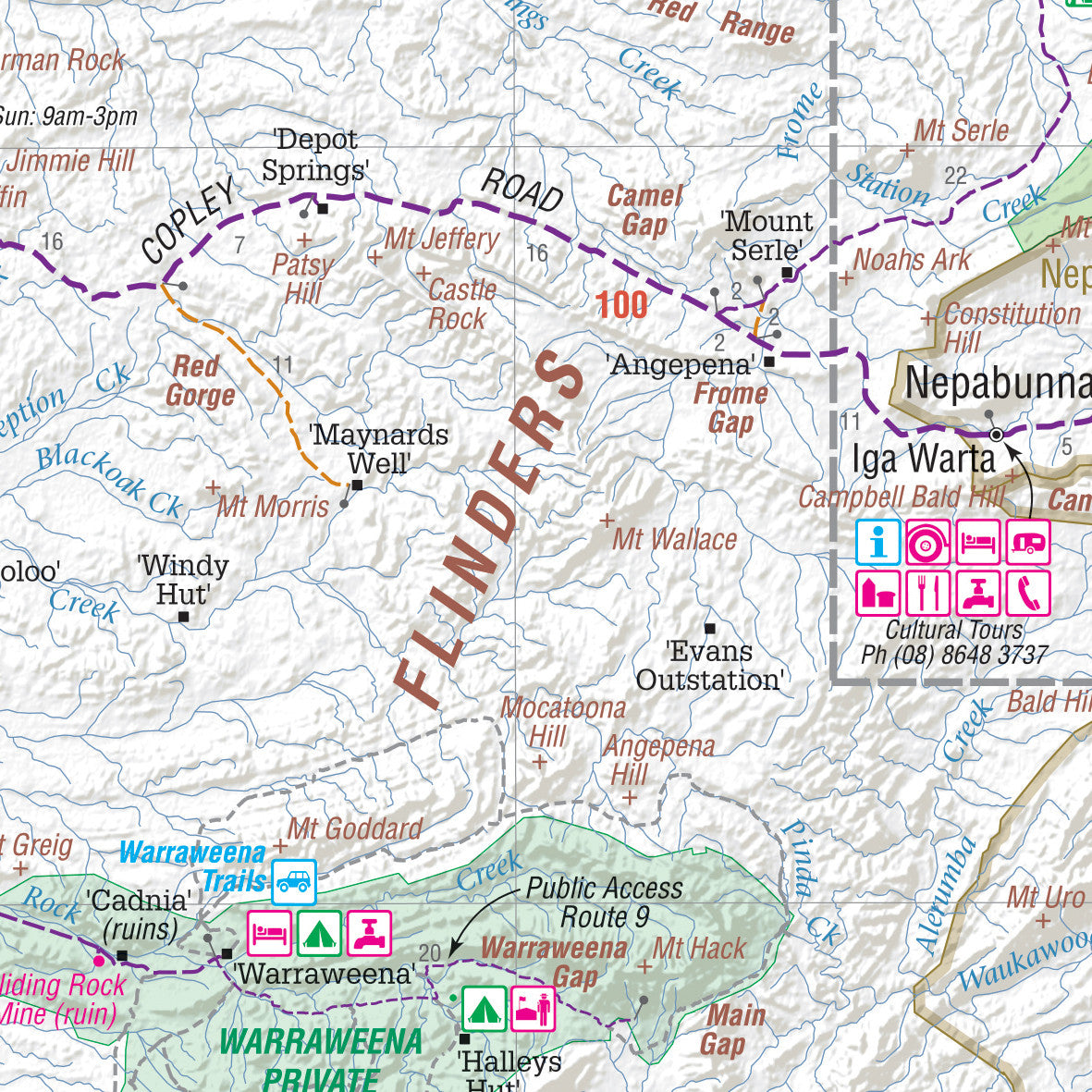 Flinders Ranges Hema Map, Buy Wall Map of Flinders Ranges - Mapworld