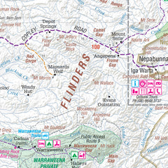 Flinders Ranges Hema Map 700 x 1000mm Laminated Wall Map