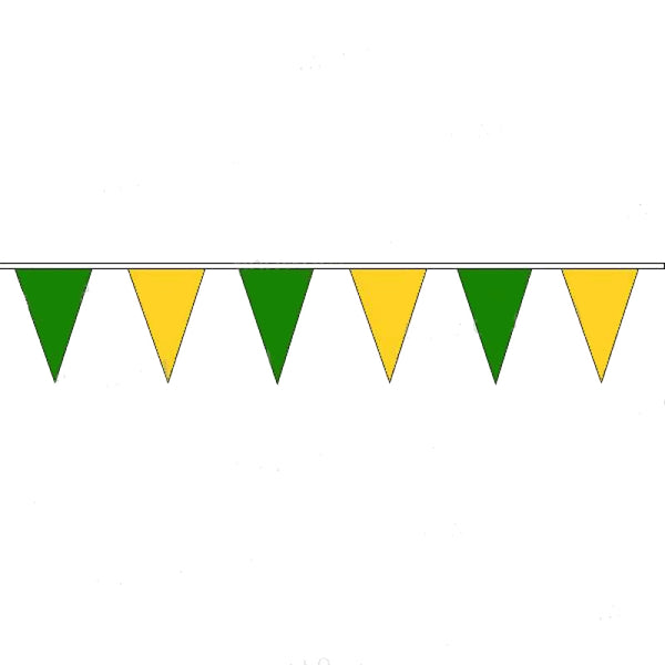 Pennant Bunting Green & Gold - Vinyl - 100m