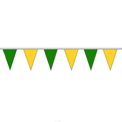 Pennant Bunting Green & Gold - Vinyl - 100m