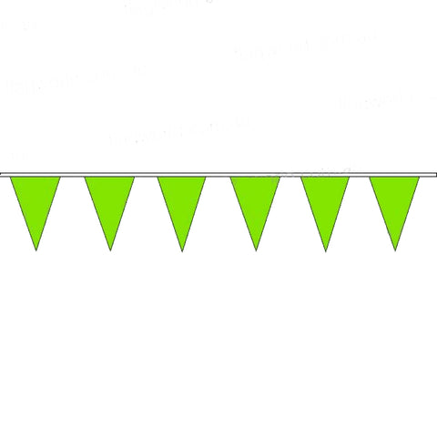 Pennant Bunting Fluoro Green No 16 - Vinyl - 100m