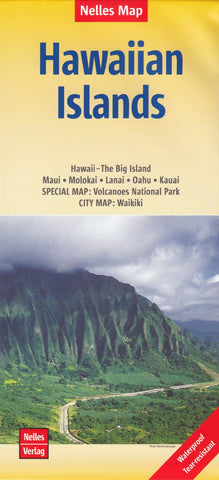 Hawaiian Islands Map by Nelles Verlag