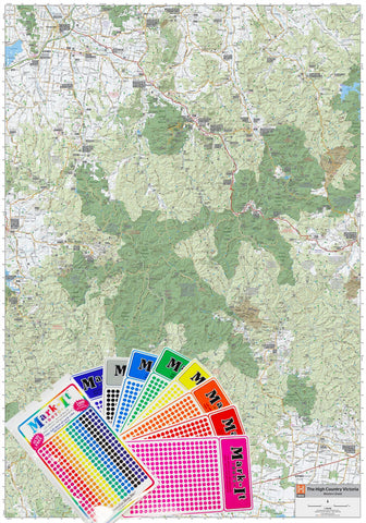 High Country Western Victoria Hema Supermap 1000 x 1430mm Wall Map with FREE MAP DOTS