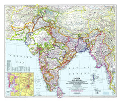 India and Burma - Published 1946 by National Geographic