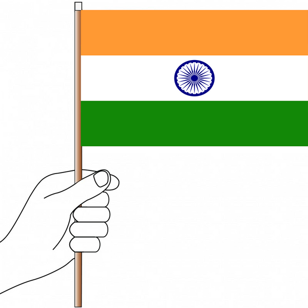 India Flag Handwaver - Knitted Polyester