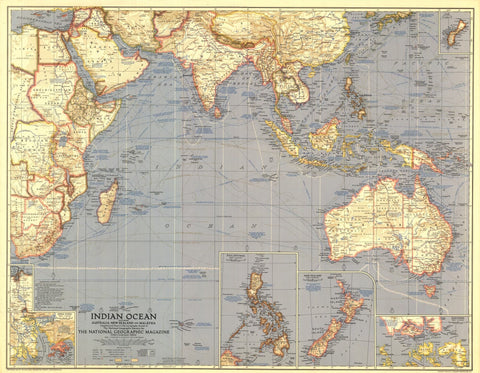 Indian Ocean - Published 1941 by National Geographic