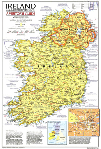 Ireland and Northern Ireland Visitors Guide - Published 1981 by National Geographic