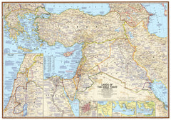 Lands of the Bible 1967 Map - Published 2012 by National Geographic