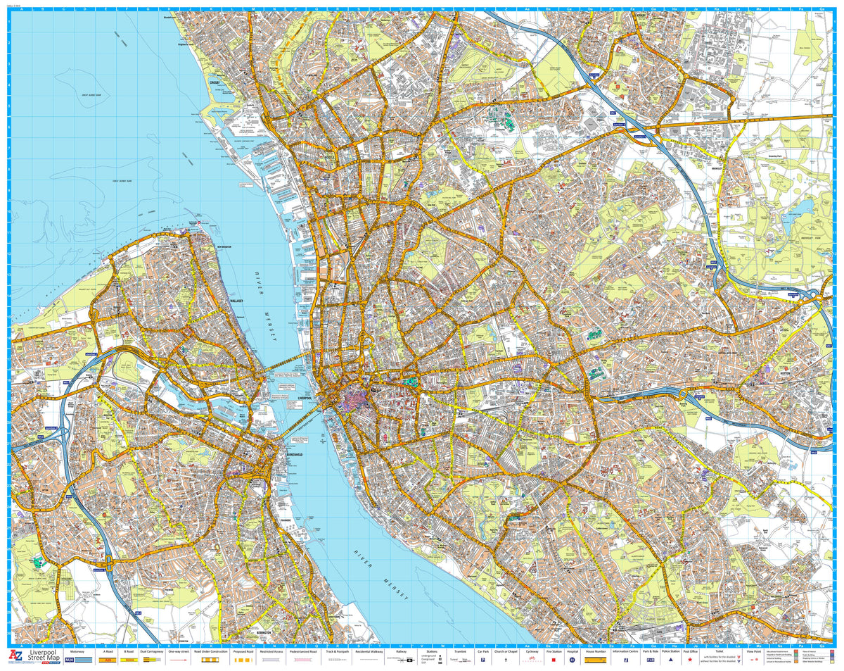 Liverpool Wall Map – A-Z | Mapworld
